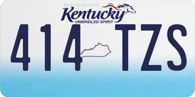 KY license plate 414TZS