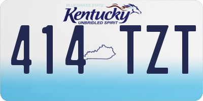 KY license plate 414TZT