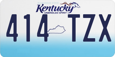 KY license plate 414TZX