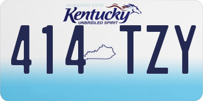 KY license plate 414TZY