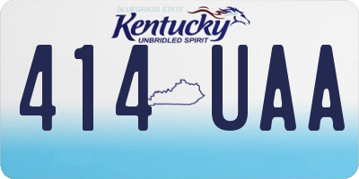 KY license plate 414UAA