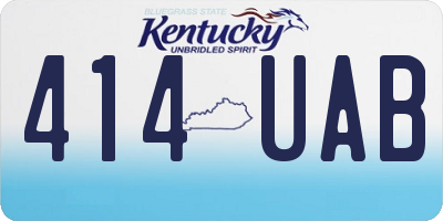 KY license plate 414UAB