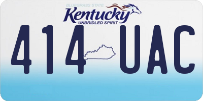 KY license plate 414UAC