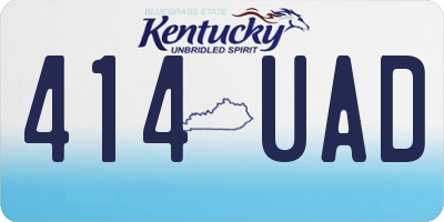 KY license plate 414UAD