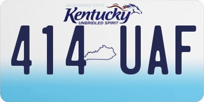 KY license plate 414UAF