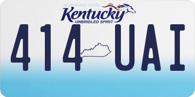 KY license plate 414UAI