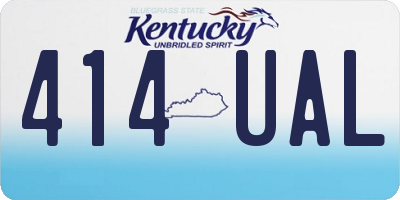 KY license plate 414UAL