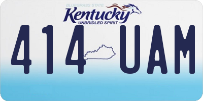 KY license plate 414UAM