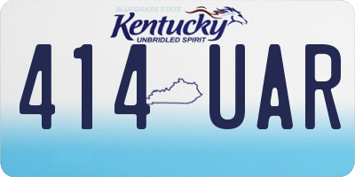 KY license plate 414UAR
