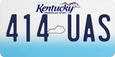 KY license plate 414UAS
