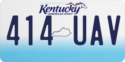 KY license plate 414UAV