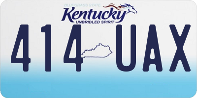KY license plate 414UAX