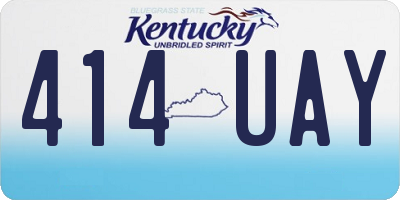 KY license plate 414UAY