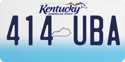 KY license plate 414UBA