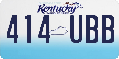 KY license plate 414UBB