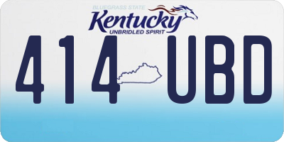 KY license plate 414UBD