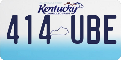 KY license plate 414UBE
