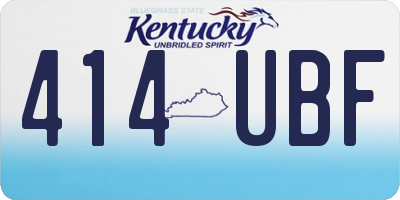 KY license plate 414UBF