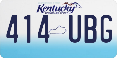 KY license plate 414UBG