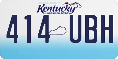 KY license plate 414UBH
