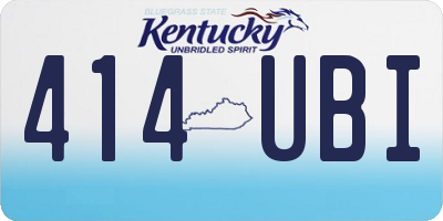 KY license plate 414UBI