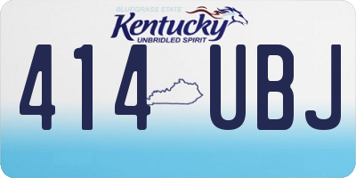 KY license plate 414UBJ