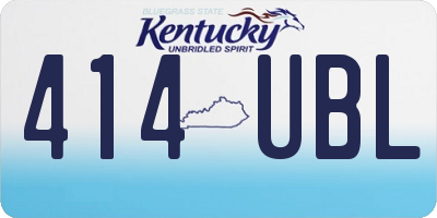 KY license plate 414UBL