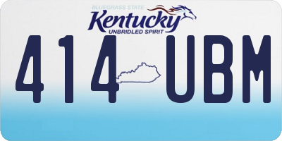 KY license plate 414UBM