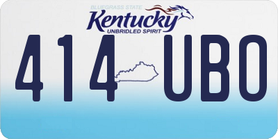 KY license plate 414UBO