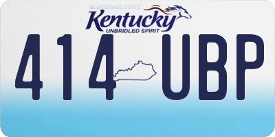KY license plate 414UBP