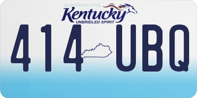 KY license plate 414UBQ