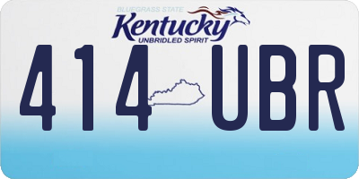 KY license plate 414UBR