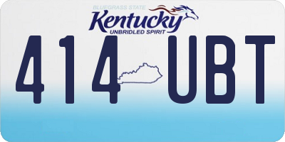 KY license plate 414UBT