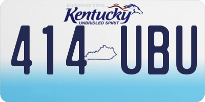 KY license plate 414UBU