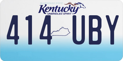 KY license plate 414UBY