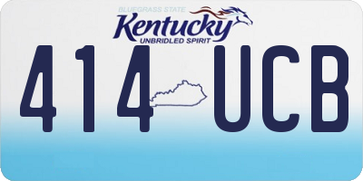 KY license plate 414UCB