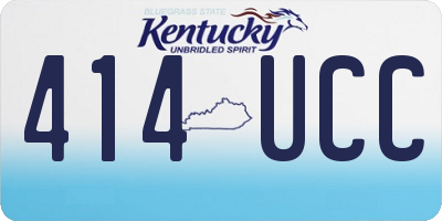 KY license plate 414UCC