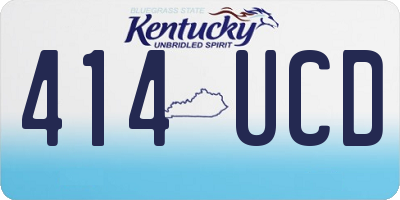 KY license plate 414UCD