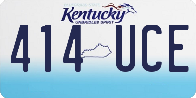 KY license plate 414UCE