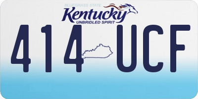 KY license plate 414UCF