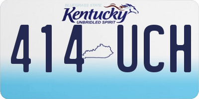 KY license plate 414UCH
