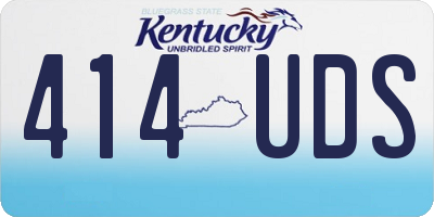 KY license plate 414UDS