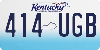 KY license plate 414UGB