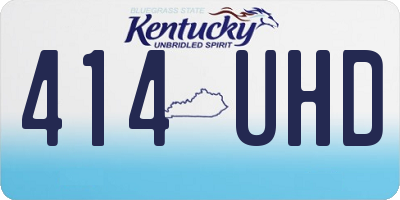 KY license plate 414UHD