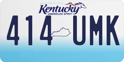 KY license plate 414UMK