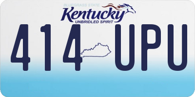 KY license plate 414UPU