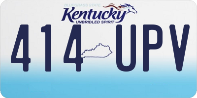 KY license plate 414UPV