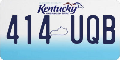 KY license plate 414UQB