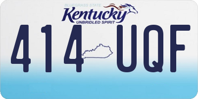 KY license plate 414UQF