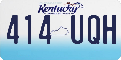 KY license plate 414UQH